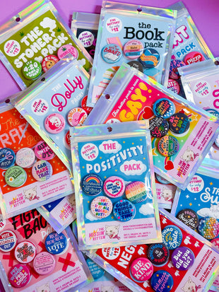 The Positivity Pack - Fun buttons for bags, coats or wherever!