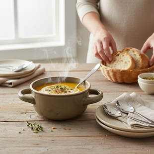 Vikko - Alpine, Serving Bowl with Handles, Brown, 15 oz