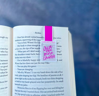 Magnetic Bookmark - Just One More Chapter pink bookgirl