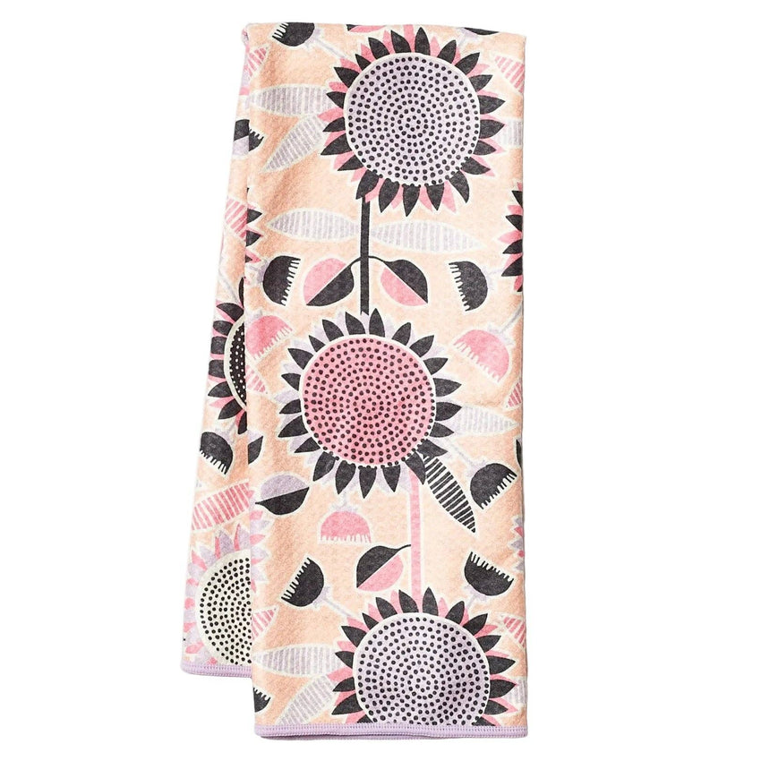 Anywhere Towel Reversible - Black + Light Pink Pattern - HJ Solara