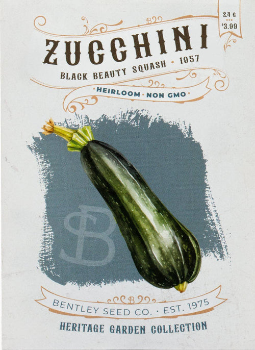For the Garden | Seed Packets Zucchini-Black Beauty Squash 1957