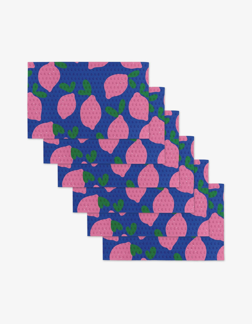 Pink Lemons Not Paper Towels - Set of 6