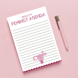 Behold My Feminist Agenda - Angry Uterus Anti-Patriarchy Stationery