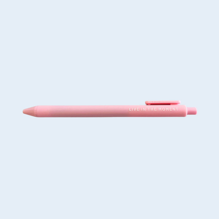Live In The Moment Gel Pen | Pink Jotter Pen