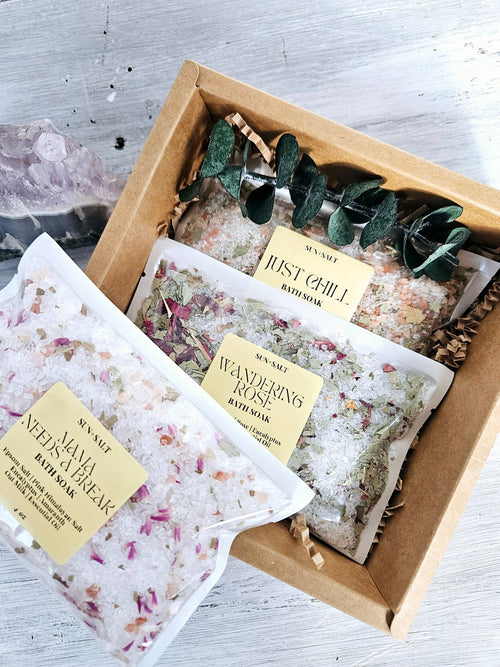 Bath Soak Gift Set - Bath Salt Trio