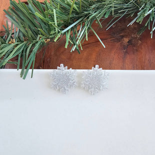 Snowflake Studs // Holiday, Christmas, Earrings