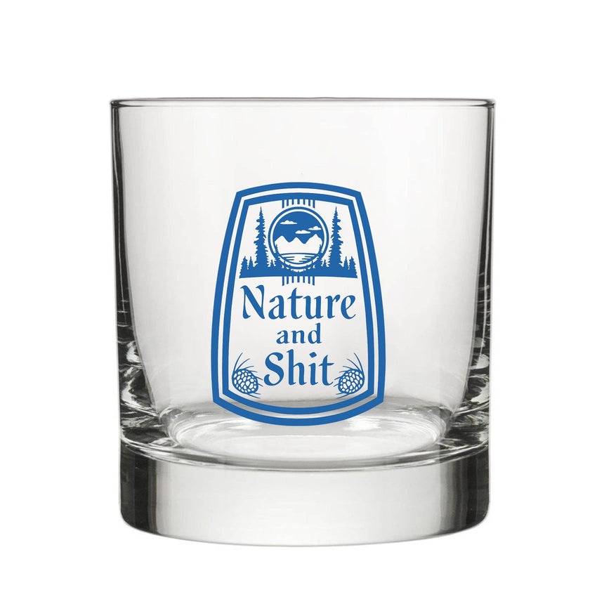 Nature and Shit Rocks Glass - Unique Design