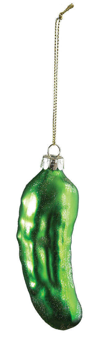 Holiday Pickle Glass Ornament