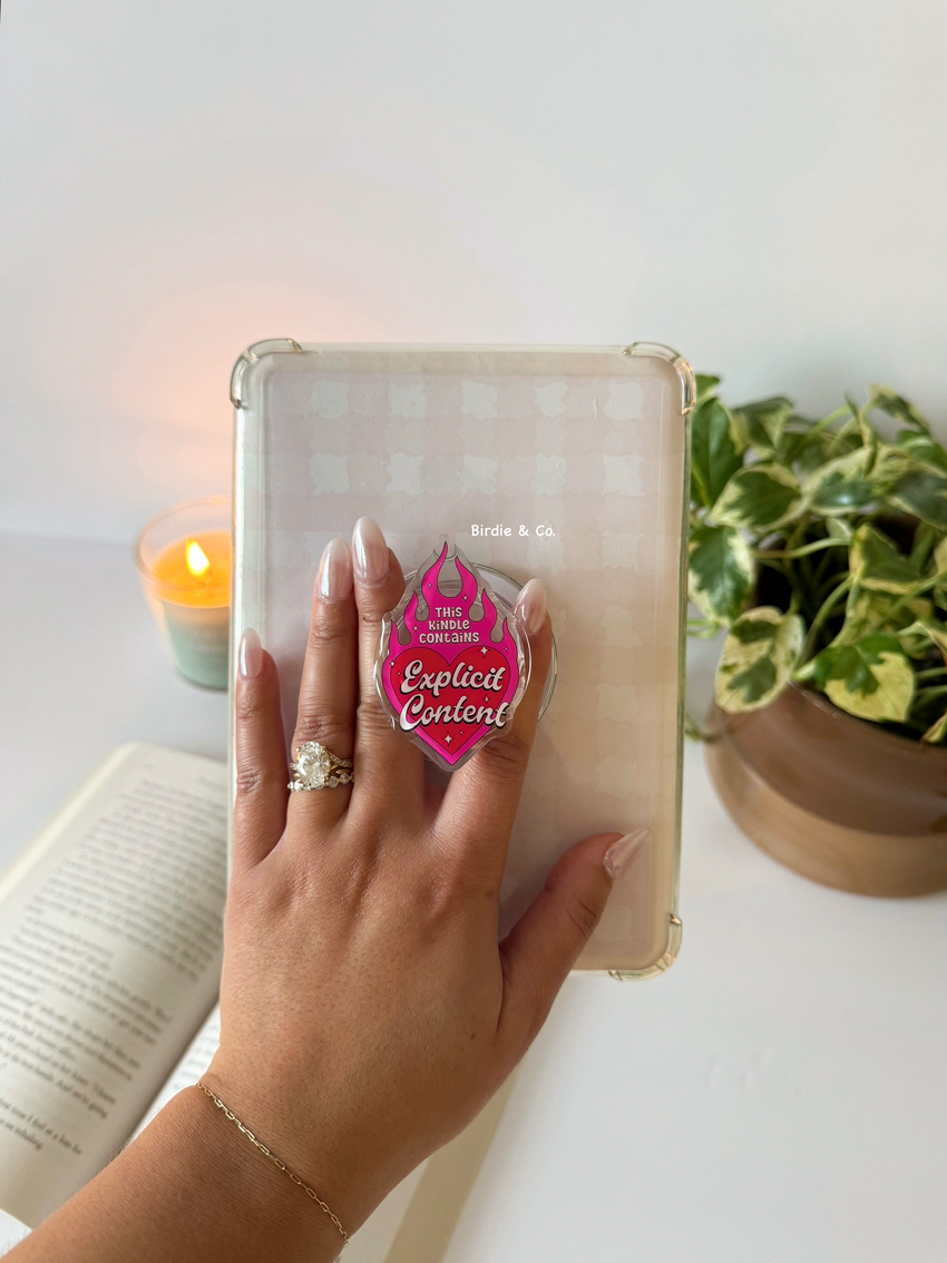 Explicit Content Kindle Grip - Bookish Gift,E-Reader Accessory