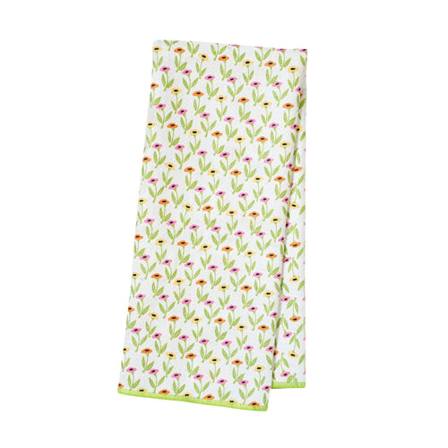 Anywhere Towel Reversible - Spring Tulip Pattern