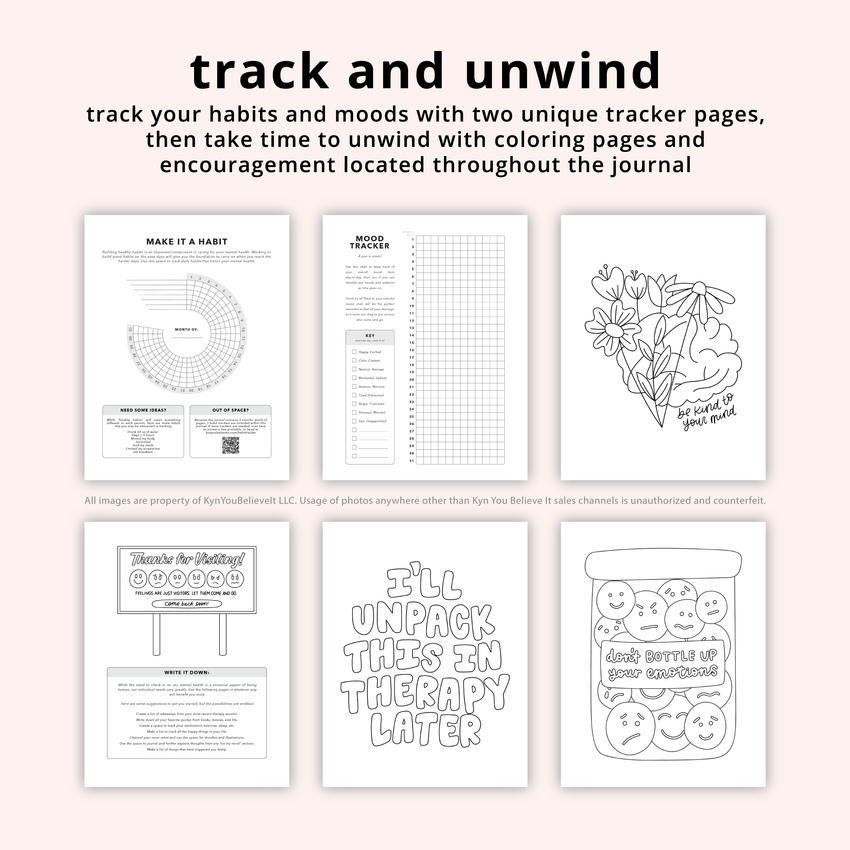 I'll Unpack This In Therapy Mental Health Journal | Undated