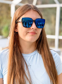 Cleo Cat Eye Sunglasses "Blue"