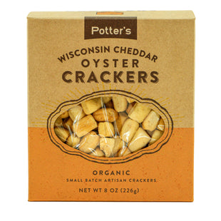 Potter's Crackers Organic Wisconsin Cheddar Oyster Crackers