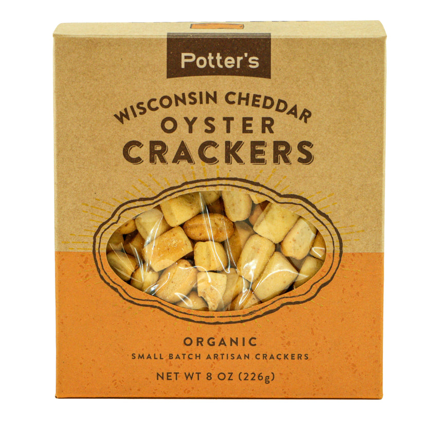 Potter's Crackers Organic Wisconsin Cheddar Oyster Crackers
