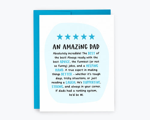 An Amazing Dad  Father's Day Greeting Card to Dad, Birthday, Father's Day, Review Card