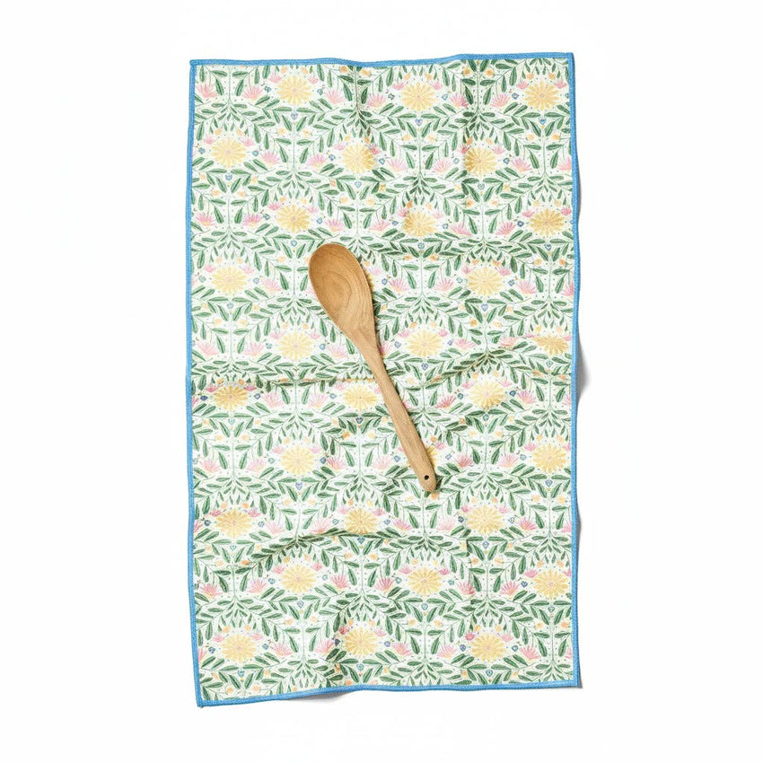 Anywhere Towel Reversible - Blue + Yellow Daisy Patern - RJW All a Buzz