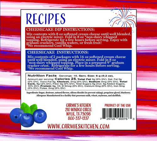 Red White & Blueberries Cheesecake - Americana Collection