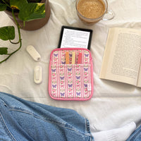 Butterfly and Floral Kindle Sleeve -  E-reader Zipper Sleeve
