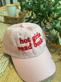 Hot Girls Read Bookish Embroidered Dad Hat