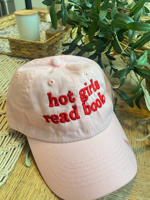 Hot Girls Read Bookish Embroidered Dad Hat