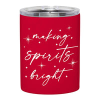 Making Spirits Bright Stainless Rocks Glass