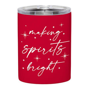 Making Spirits Bright Stainless Rocks Glass