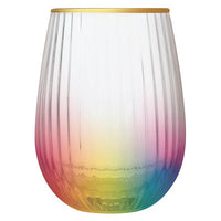 Stemless Wine Glass - Rainbow - 20oz