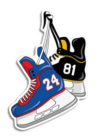 Heat Check Hockey Skates Die Cut Sticker