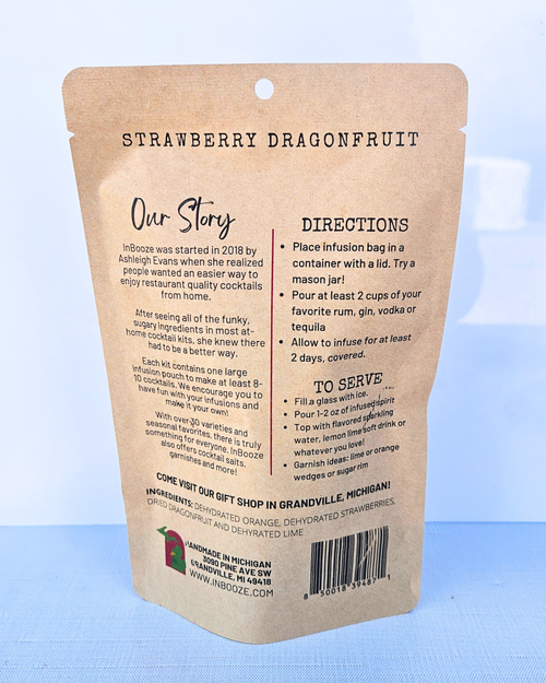 Strawberry Coconut Alcohol Infusion Cocktail Kit - Great for vodka, rum, tequila or gin!