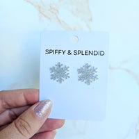 Snowflake Studs // Holiday, Christmas, Earrings