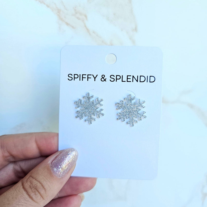 Snowflake Studs // Holiday, Christmas, Earrings