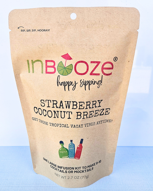 Strawberry Coconut Alcohol Infusion Cocktail Kit - Great for vodka, rum, tequila or gin!