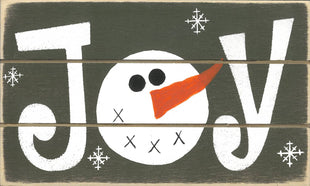 Holiday Sign - Joy Snowman Green