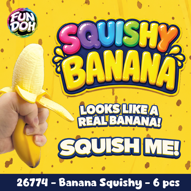 Fun Doh Squishy Banana Stress Relief Toy