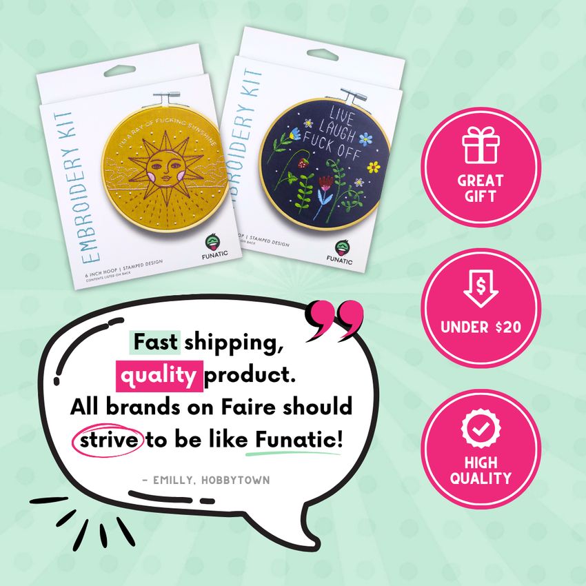 You're Doing Amazing Sweetie | 6" Embroidery Kit | Craft Kit