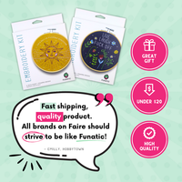 Live Laugh Leave By Nine | 6" Embroidery Kit | Craft Kit