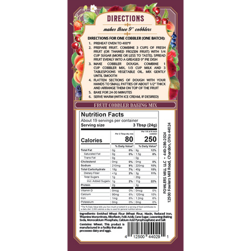 Fruit Cobbler Mix