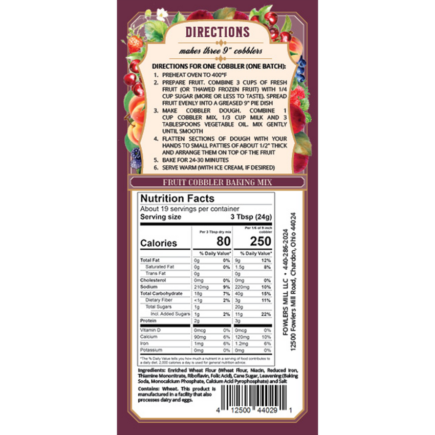 Fruit Cobbler Mix