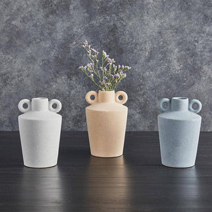 Dark Grey Vase with Handle