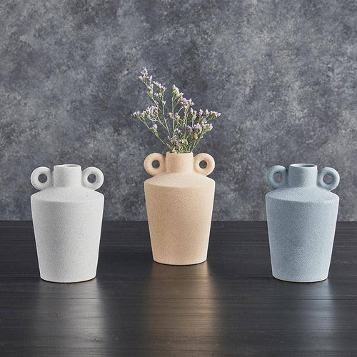 Dark Grey Vase with Handle