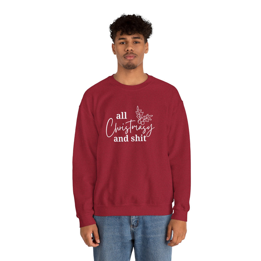 All Christmasy and Shit Unisex Heavy Blend™ Crewneck Sweatshirt