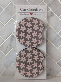 Car Coasters | Sage Daisies Car Coasters