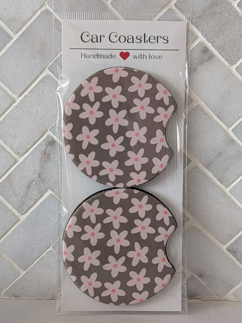 Car Coasters | Sage Daisies Car Coasters