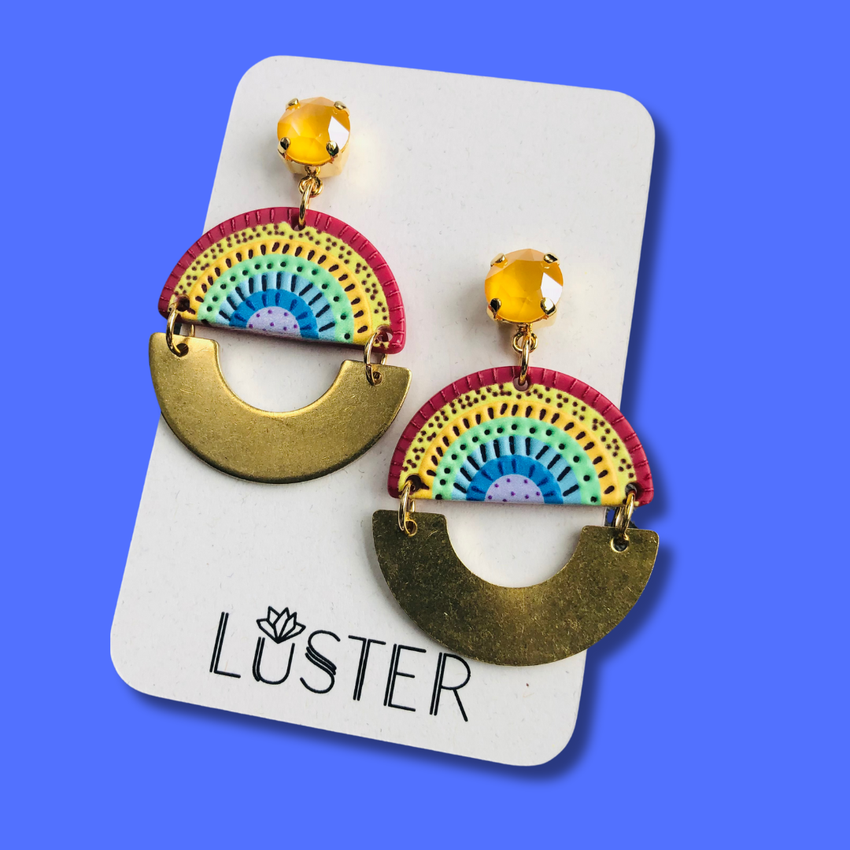 Over the Rainbow Unique Statement Pride Love Earrings