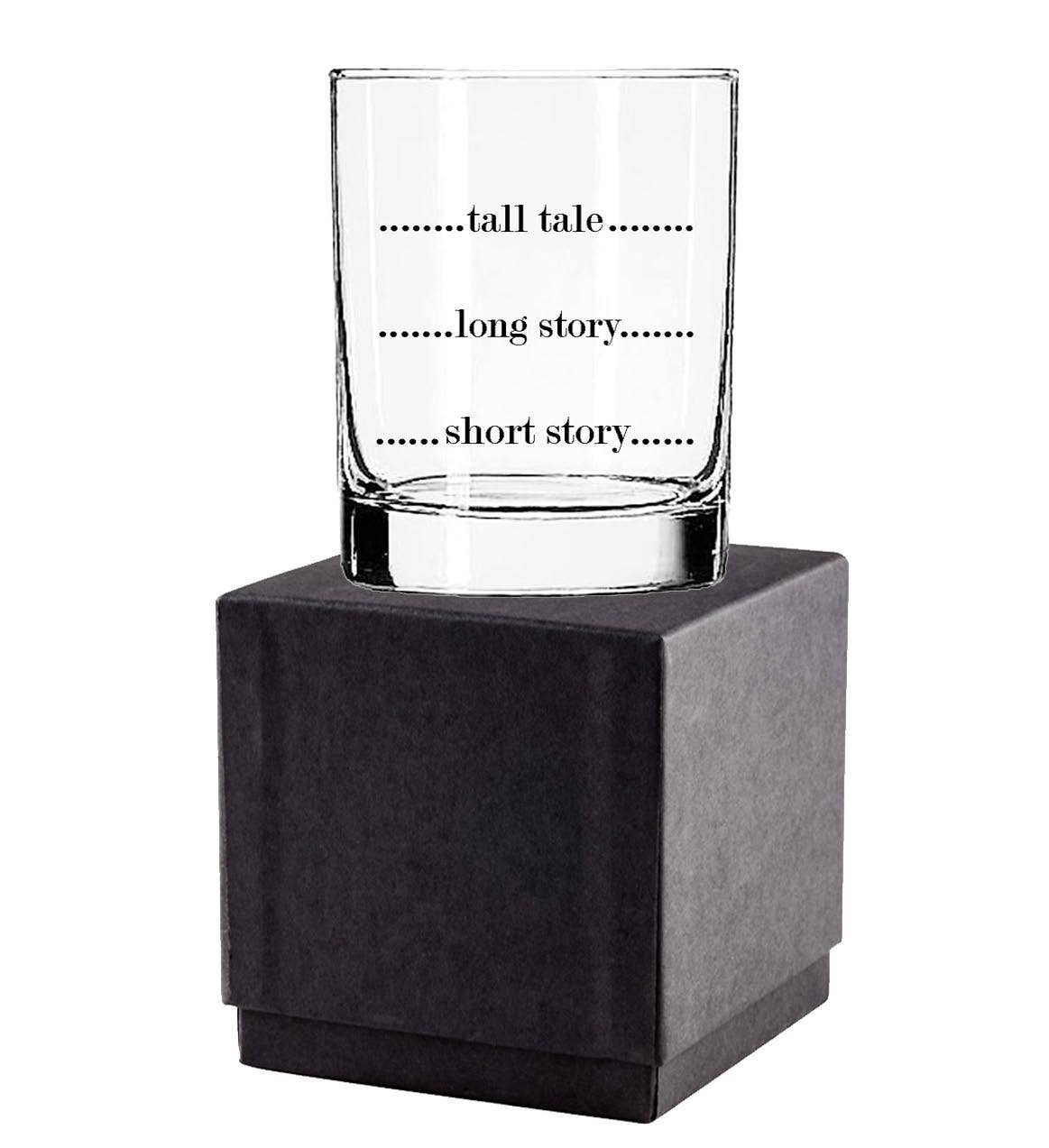 Fly Paper Products Short Story, Long Story Rocks Glass Tumbler - Thumbnail 4