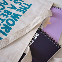 The World is a Better Place With You Canvas Tote Bag