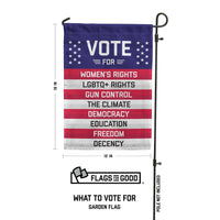 What You're Voting For Garden Flag - Vote Blue Flag