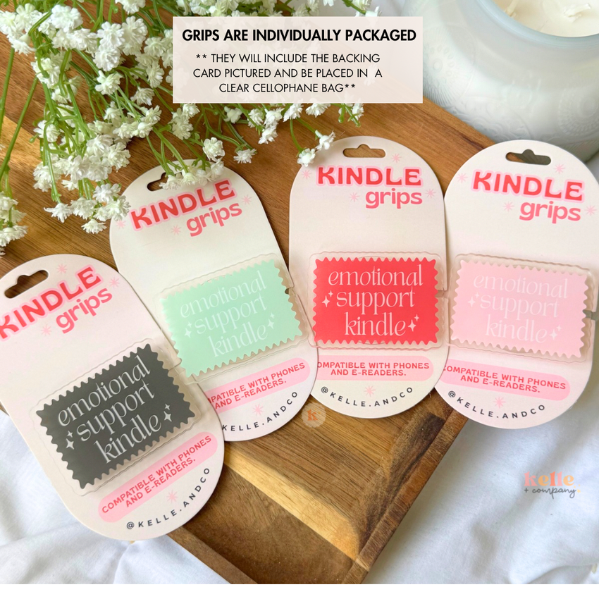 Emotional support kindle grip , kindle case, book lover gift
