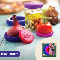 For the Home | Reusable Silicone Food Savers – Bright Berry (Set of 5)