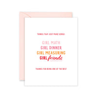 Things That Just Make Sense Friendship Greeting Card